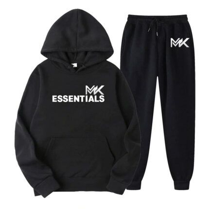 MK Essentials Premium Tracksuit For Men - Black
